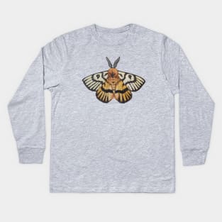 Nuttall's Sheep Moth Kids Long Sleeve T-Shirt